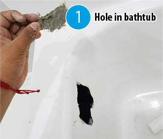 Bathtub Hole in bathtub image