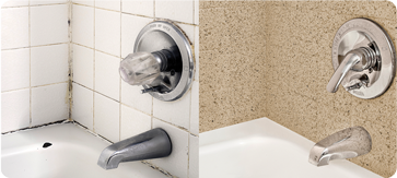 damaged moldy grout lines image
